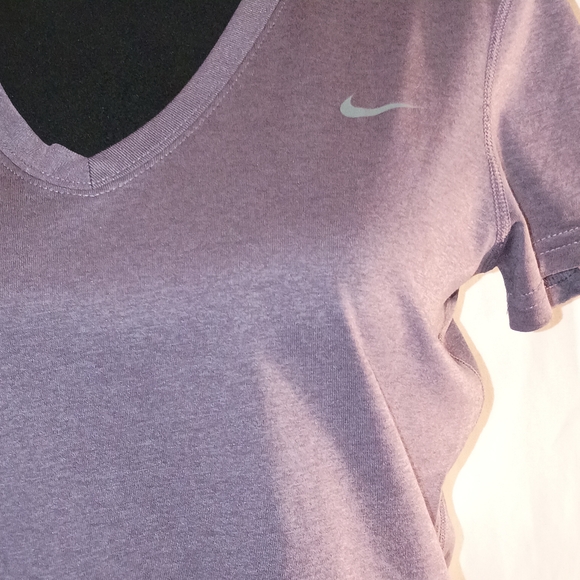 Nike Women's Purple V-Neck Top - Picture 2 of 3